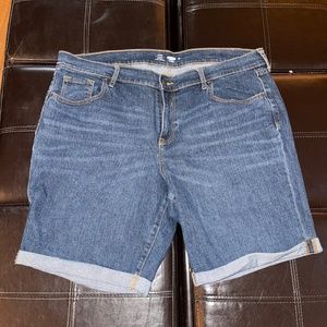 Plus size denim shorts